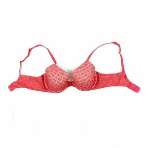 Aerie Bra Adult 34B Pink Sofie Lace Lingerie Straps Padded Push Up